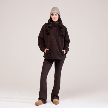 Winter Flare Leggings - Espresso brown