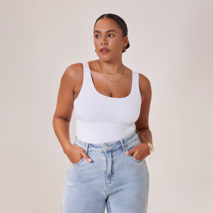 Curve Wide Leg Jeans - Light Bleach