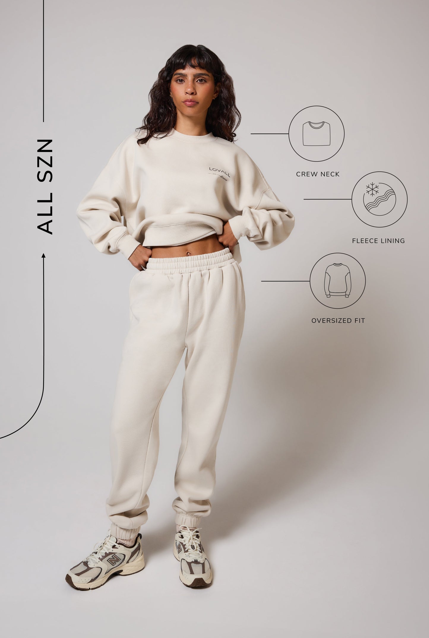 Organic Oversized Sweatshirt Style 3 - Ecru