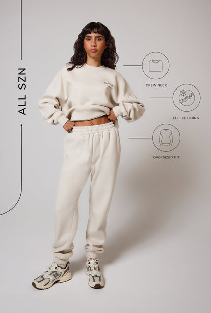 Organic Oversized Sweatshirt Style 3 - Ecru