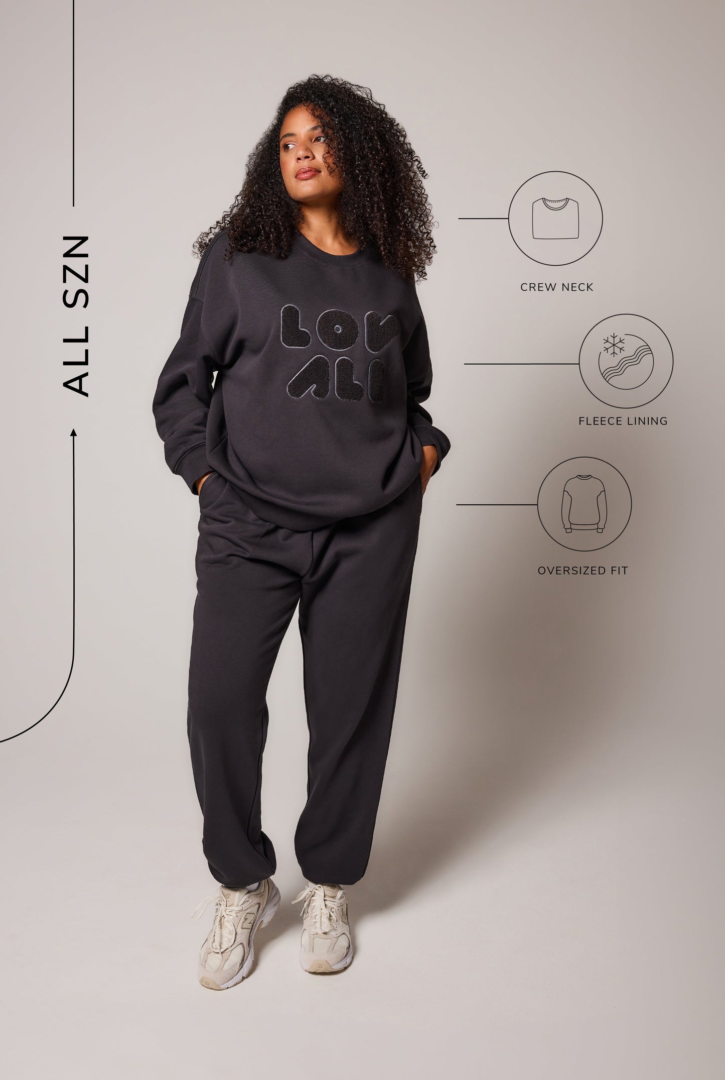 Organic Oversized Sweatshirt Style 2 - Shadow