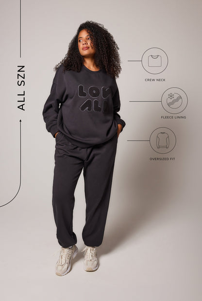 Organic Oversized Sweatshirt Style 2 - Shadow